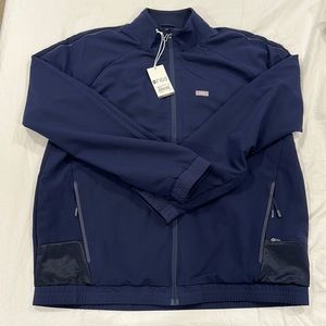 Figs navy performance scrub jacket
